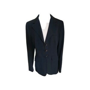 Prada Runway Black Classic Fitted Academia  Single-Breasted Blazer Jacket 6/42